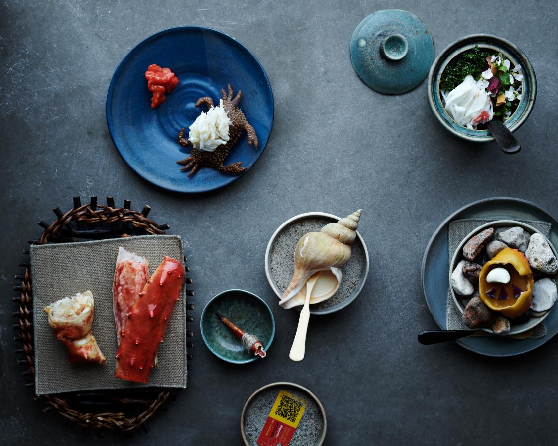 Food from restaurant Noma in Copenhagen