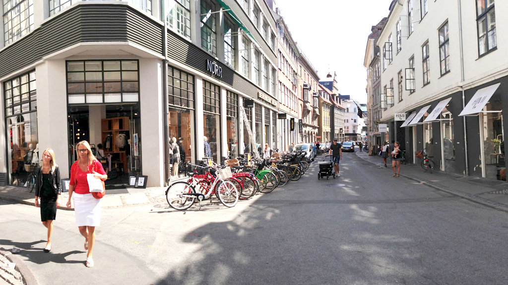 Pilestræde shopping street in Central Copenhagen
