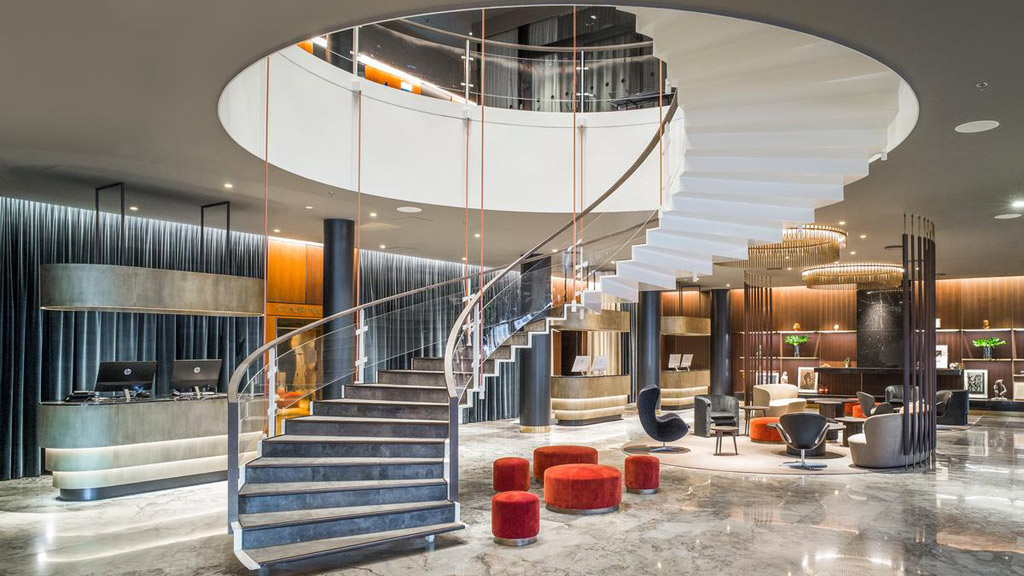SAS Radisson Blu Royal Hotel in Copenhagen was designed by architect and designer, Arne Jacobsen and is a true icon.