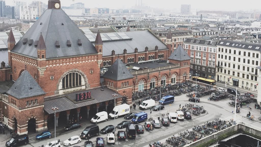 Copenhagen Central Station is the main public transport hub in Denmark.