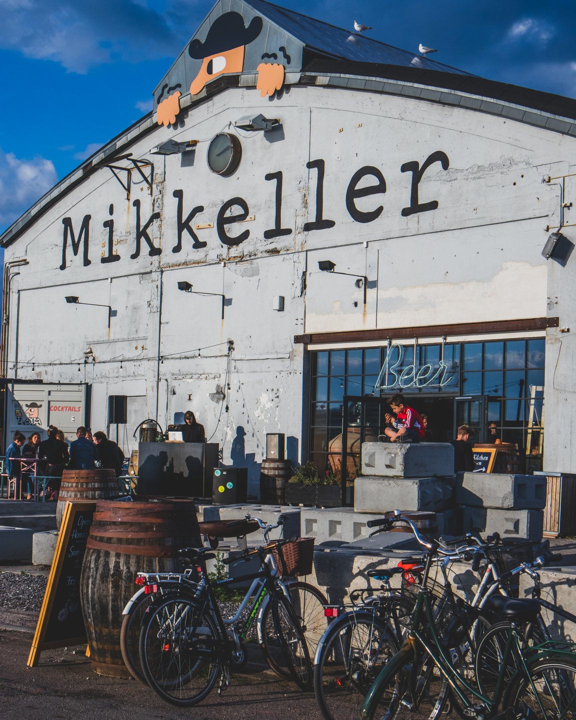 Mikkeller Baghaven beer bar and brewery in Copenhagen's Refshaleøen area.