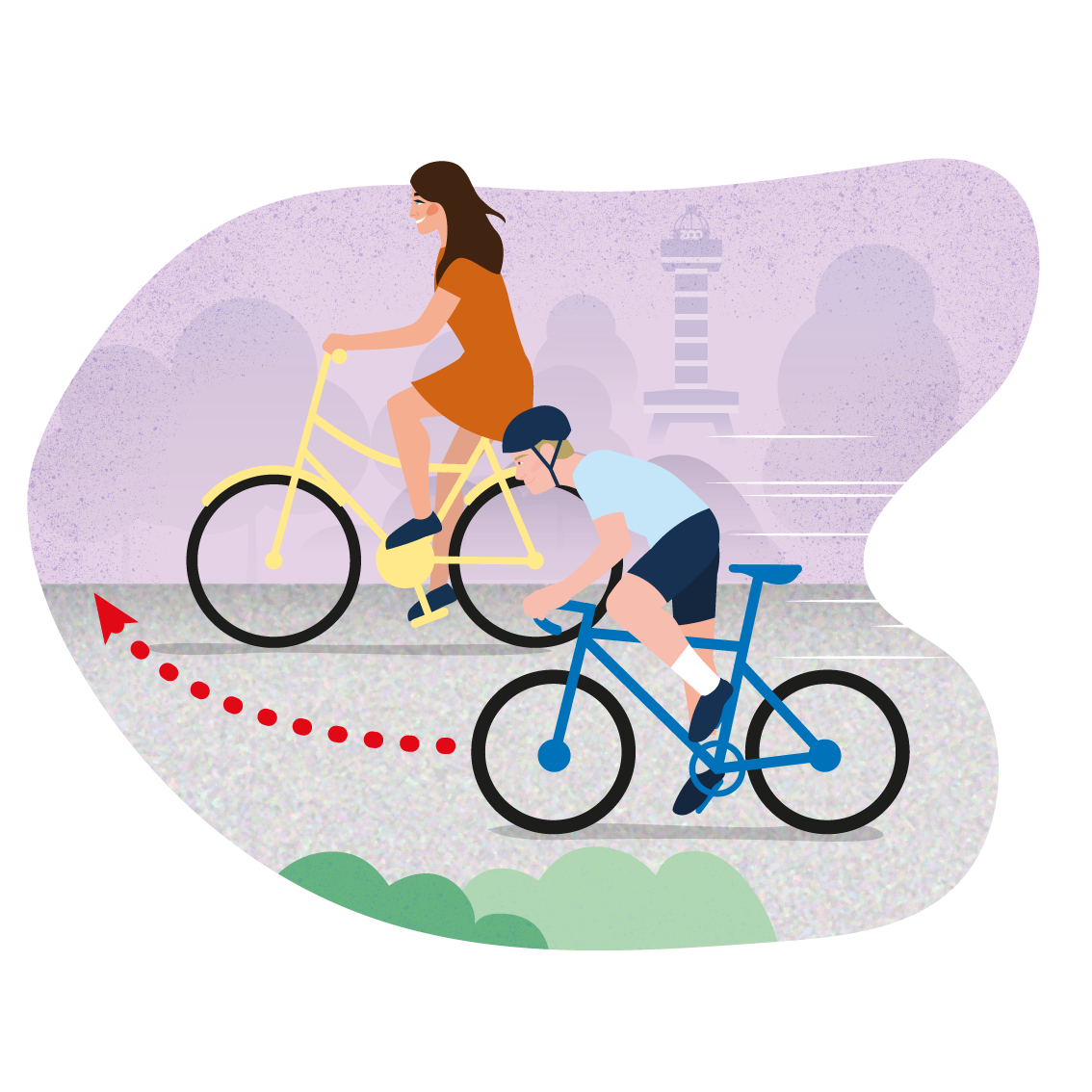 Bike safety keep right