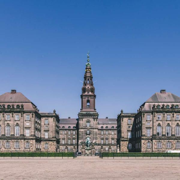 The historic Christiansborg Palace in Copenhagen