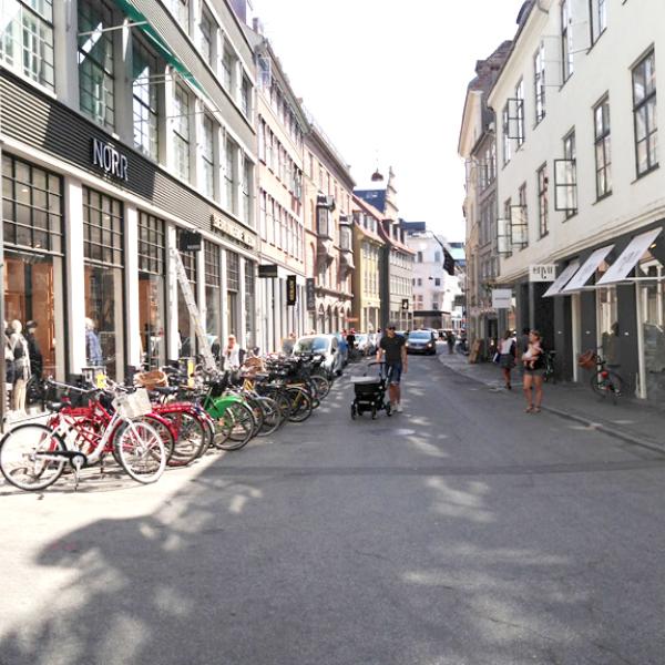 Pilestræde shopping street in Central Copenhagen