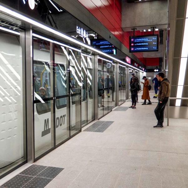 Metro station in Copenhagen 