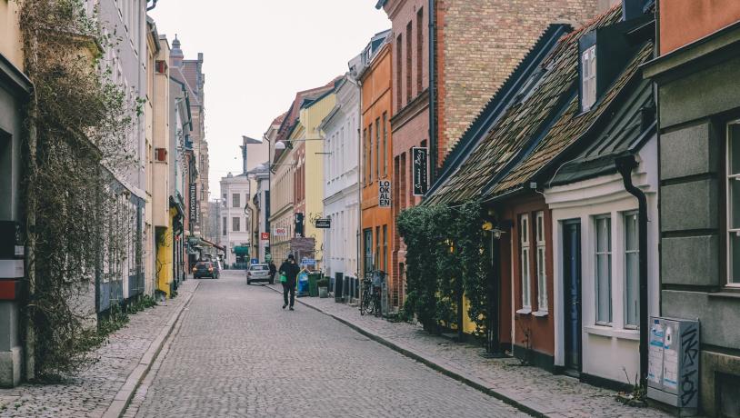 Cobblestone streets in Swedish Malmö close to Copenhagen