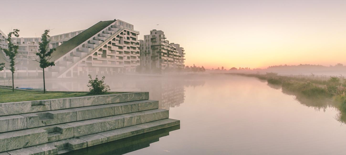 8House in Copenhagen's Ørestad neighbourhood bordering the nature reserve Amager Fælled.