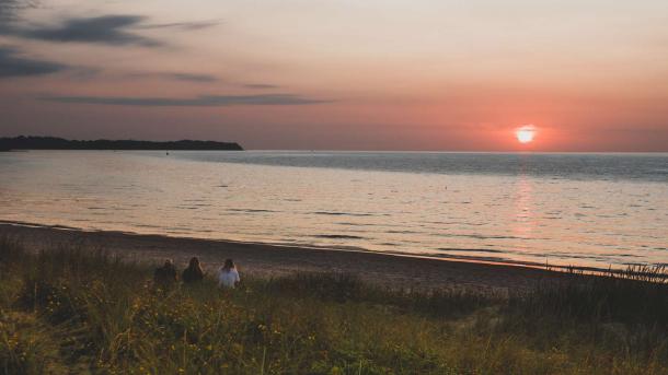 Beautiful sandy beaches in North Sealand 