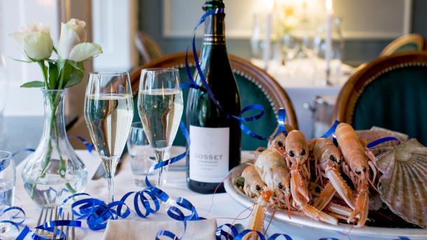 New Year's Eve dinner at Krogs Fiskerestaurant in Copenhagen