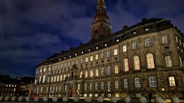 Christiansborg palace night