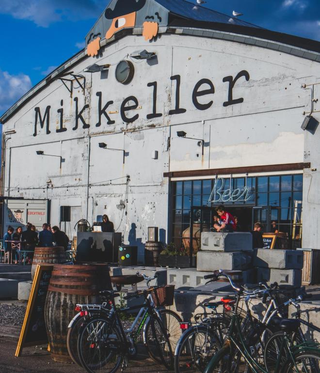 Mikkeller Baghaven beer bar and brewery in Copenhagen's Refshaleøen area.