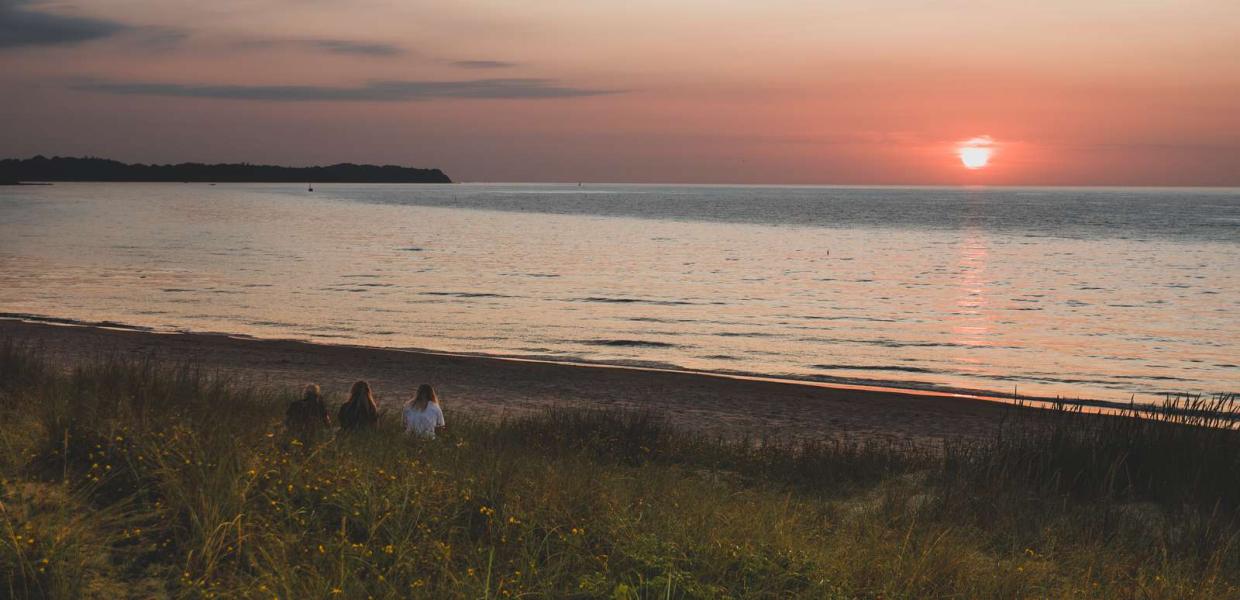 Beautiful sandy beaches in North Sealand 