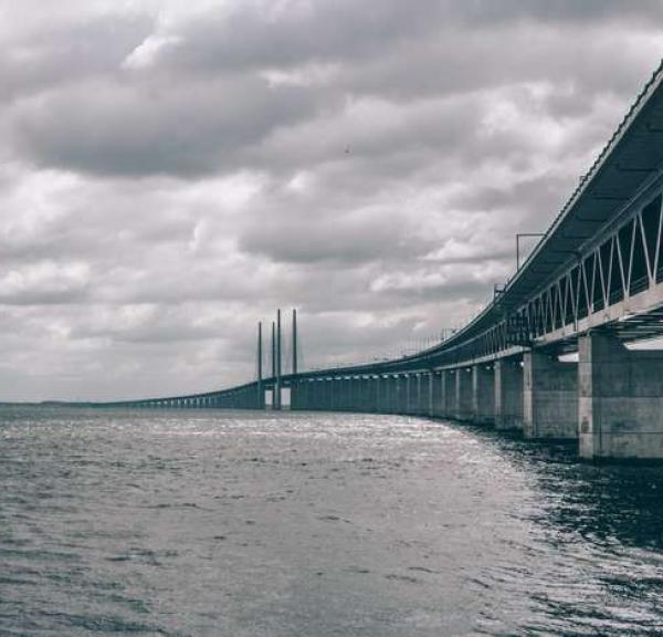 Crossing the Øresunds Bridge takes you from Copenhagen to Malmo