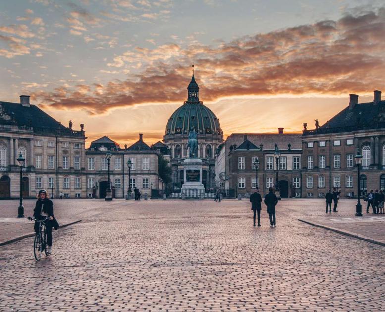 Amalienborg Palace in central Copenhagen